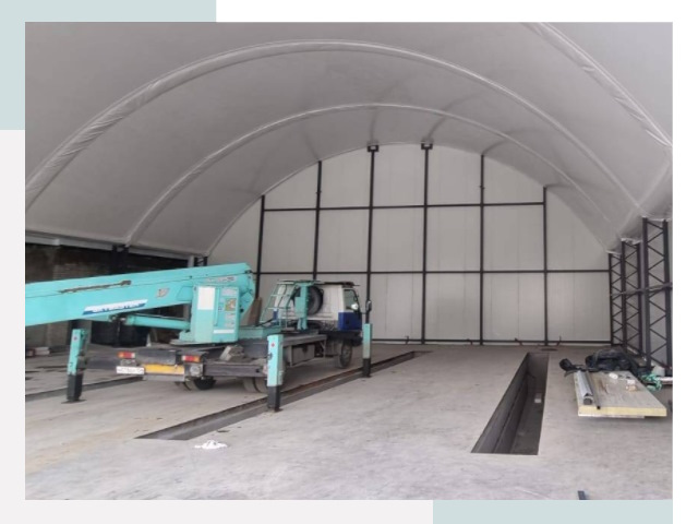 Внутреннее оснащение ангаров в Георгиевске