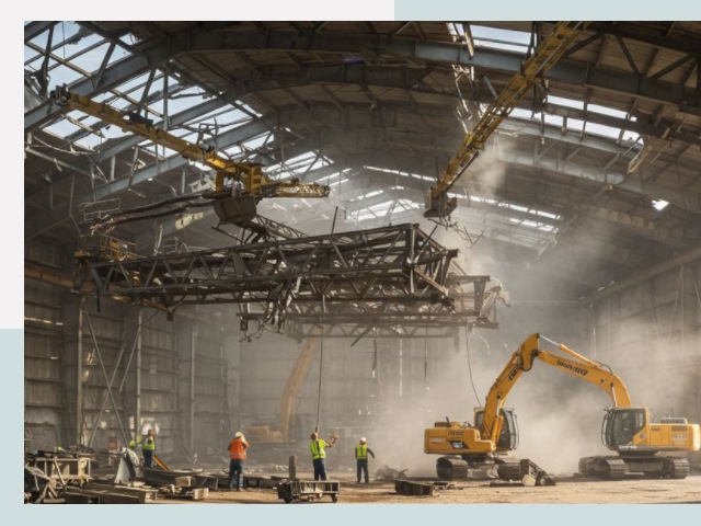 Демонтаж ангаров в Георгиевске от 618 руб. за м²