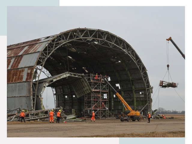 Демонтаж ангаров в Георгиевске