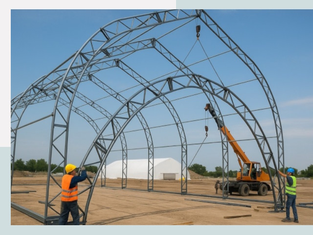 Монтаж ангаров в Георгиевске от 618 руб. - Надежно и быстро